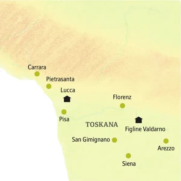 Auf dieser smart & small-Reise in die Toskana besuchen wir von den beiden Standorten Lucca und Figline Valdarno aus die schönsten Orte der Region.