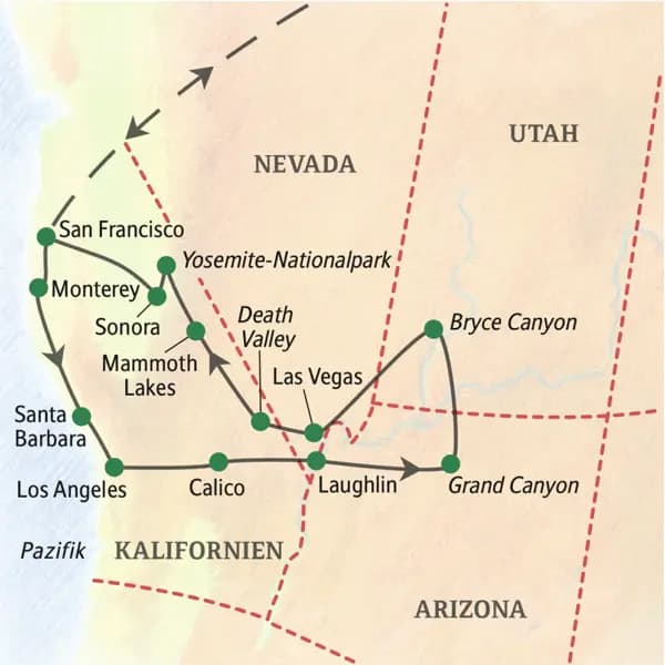 In zwei Wochen die Höhepunkte im Westen der USA erleben. Mit San Francisco, Los Angeles, Yosemite und dem Grand Canyon. Perfekt begleitet durch die Studiosus-Reiseleitung.